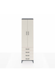 Arges Dolap 4 Raflı 4 Çekmeceli 2 Kapaklı 60x30x221 Antrasit-Aytaşı