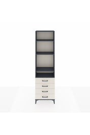 Arges Dolap 4 Raflı 4 Çekmeceli 60x30x221 Antrasit-Aytaşı