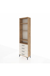Arges Dolap 4 Raflı 4 Çekmeceli 60x30x221 Çam-Aytaşı