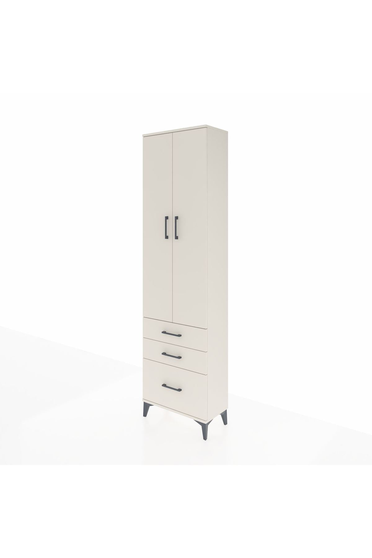 Arges Dolap 2 Raflı 3 Çekmeceli Tek Askılı 60x30x221 Aytaşı-Aytaşı