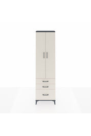 Arges Dolap 2 Raflı 3 Çekmeceli Tek Askılı 60x30x221 Antrasit-Aytaşı