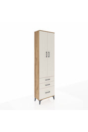 Arges Dolap 2 Raflı 3 Çekmeceli Tek Askılı 60x30x221 Çam-Aytaşı