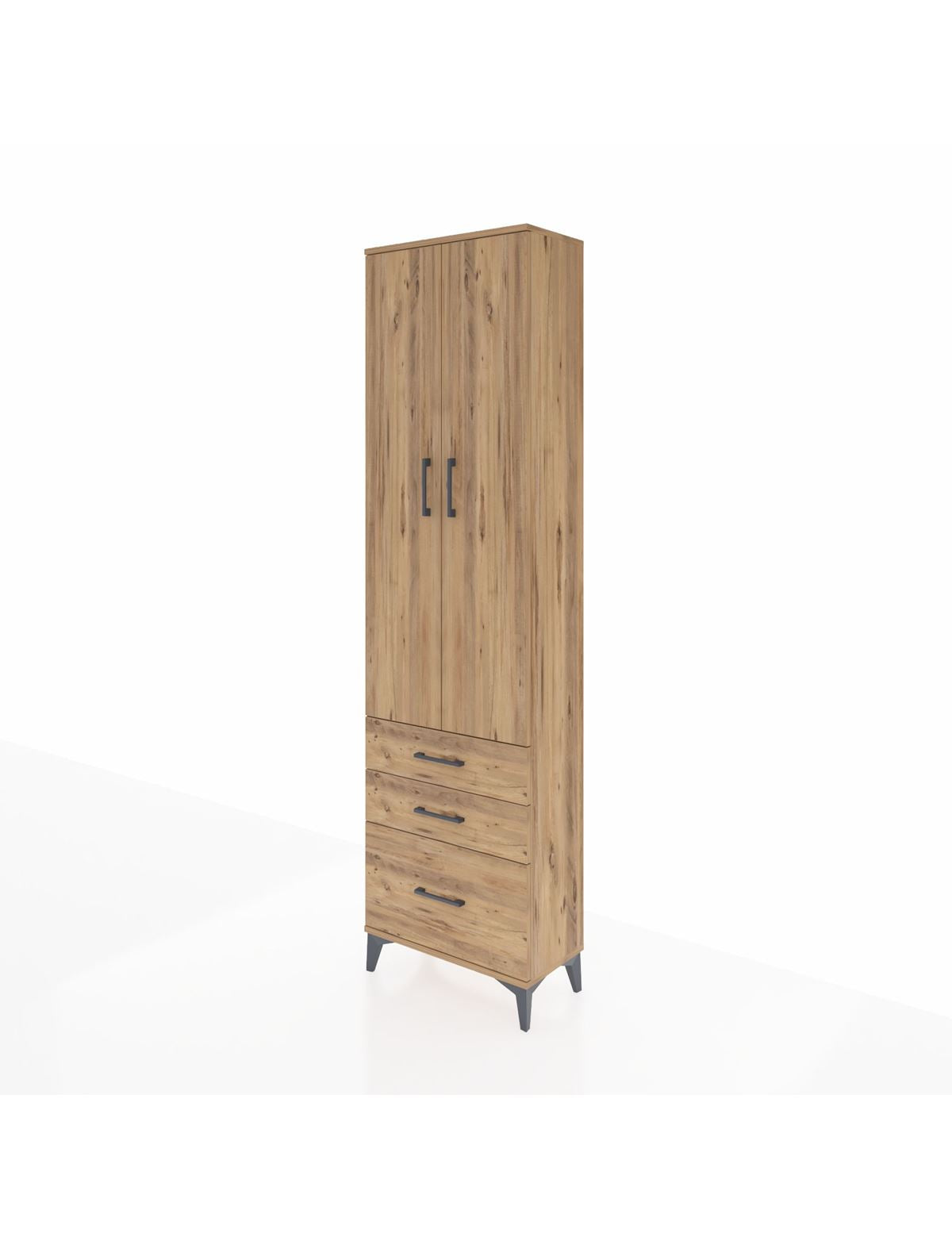 Arges Dolap 2 Raflı 3 Çekmeceli Tek Askılı 60x30x221 - S29M031V9A