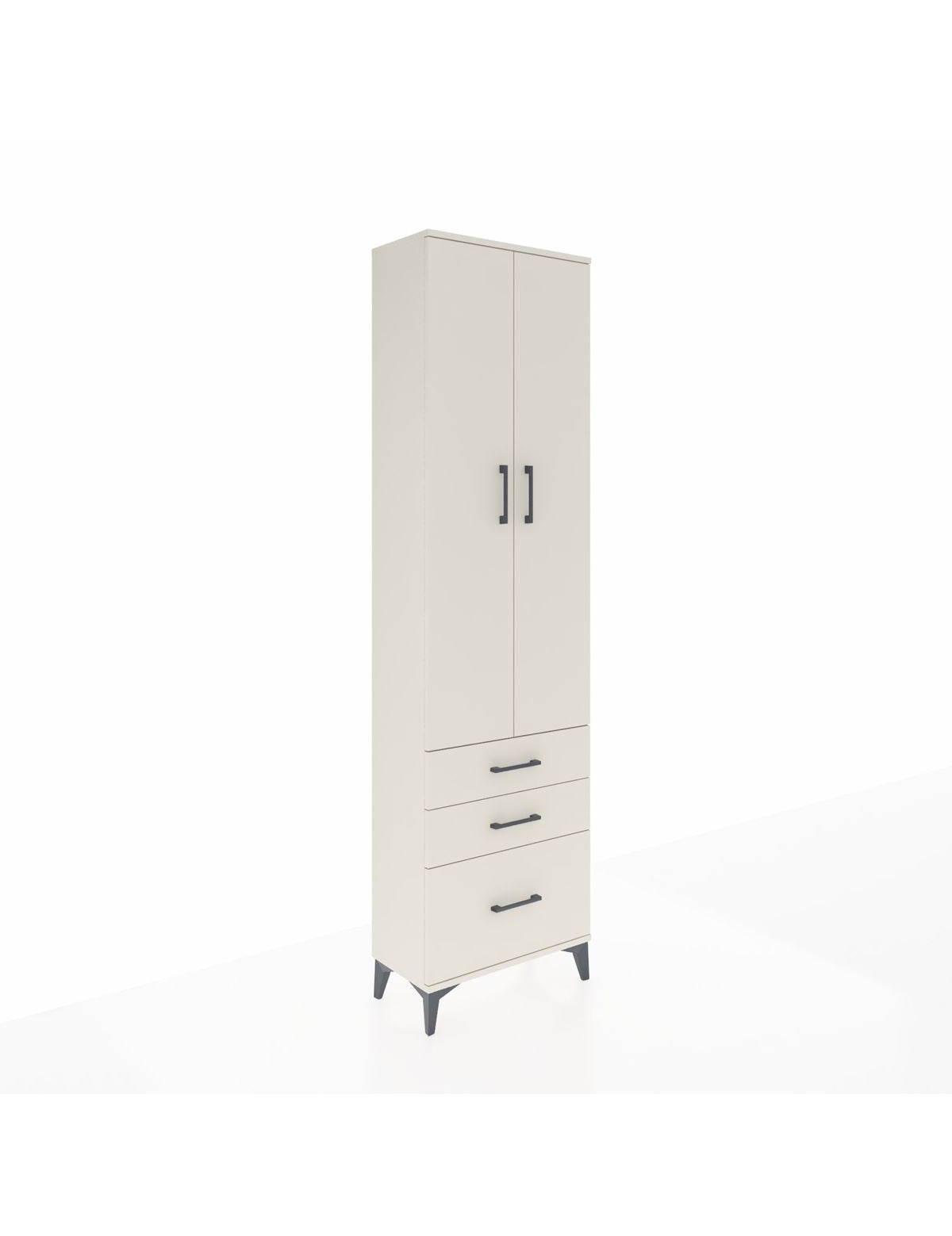 Arges Dolap 4 Raflı 3 Çekmeceli 2 Kapaklı 60x30x221 Aytaşı-Aytaşı