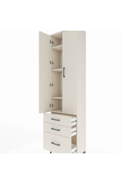 Arges Dolap 4 Raflı 3 Çekmeceli 2 Kapaklı 60x30x221 Aytaşı-Aytaşı