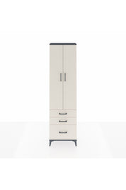 Arges Dolap 4 Raflı 3 Çekmeceli 2 Kapaklı 60x30x221 Antrasit-Aytaşı