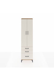 Arges Dolap 4 Raflı 3 Çekmeceli 2 Kapaklı 60x30x221 Çam-Aytaşı