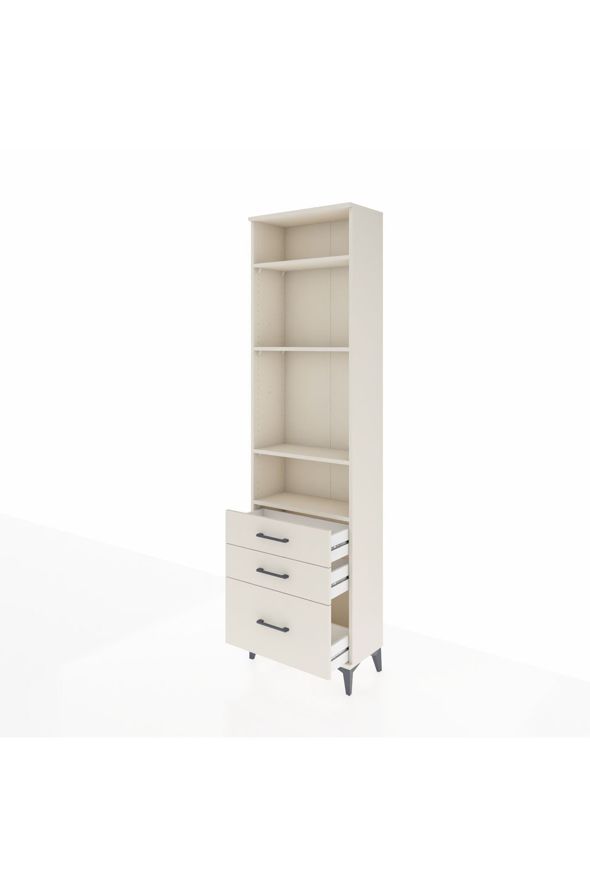 Arges Dolap 4 Raflı 3 Çekmeceli 60x30x221 Aytaşı-Aytaşı