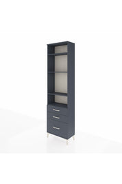 Arges Dolap 4 Raflı 3 Çekmeceli 60x30x221 Antrasit-Antrasit