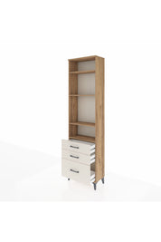 Arges Dolap 4 Raflı 3 Çekmeceli 60x30x221 Çam-Aytaşı