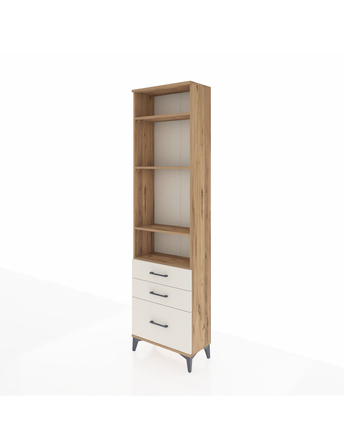 Arges Dolap 4 Raflı 3 Çekmeceli 60x30x221 - S29M033V7A