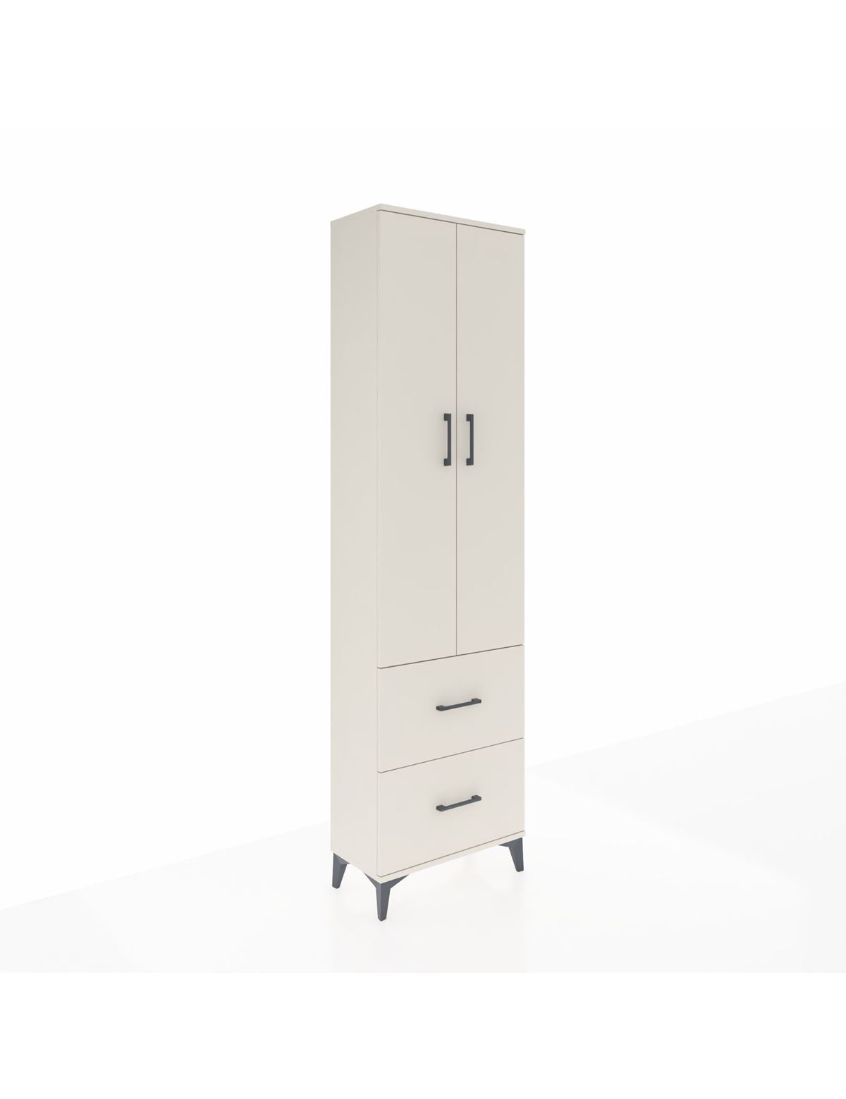 Arges Dolap 2 Raflı 2 Çekmeceli Tek Askılı 60x30x221 Aytaşı-Aytaşı