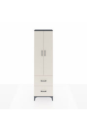 Arges Dolap 2 Raflı 2 Çekmeceli Tek Askılı 60x30x221 Antrasit-Aytaşı