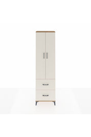 Arges Dolap 2 Raflı 2 Çekmeceli Tek Askılı 60x30x221 Çam-Aytaşı