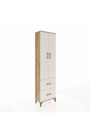 Arges Dolap 2 Raflı 2 Çekmeceli Tek Askılı 60x30x221 Çam-Aytaşı