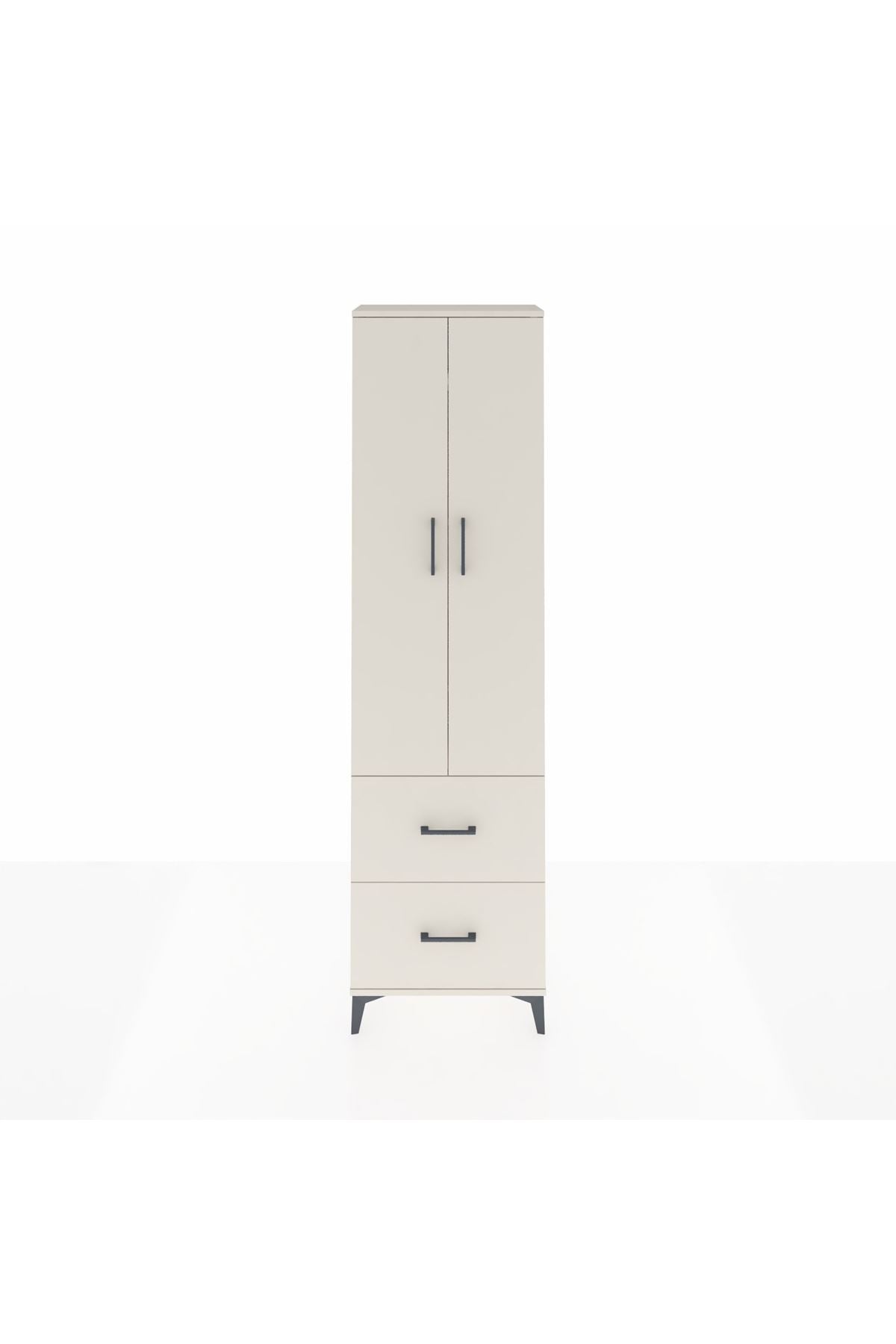 Arges Dolap 4 Raflı 2 Çekmeceli 2 Kapaklı 60x30x221 Aytaşı-Aytaşı