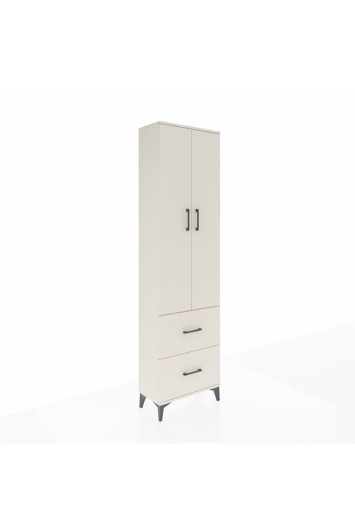 Arges Dolap 4 Raflı 2 Çekmeceli 2 Kapaklı 60x30x221 Aytaşı-Aytaşı