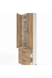 Arges Dolap 4 Raflı 2 Çekmeceli 2 Kapaklı 60x30x221 Aytaşı-Çam