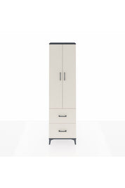 Arges Dolap 4 Raflı 2 Çekmeceli 2 Kapaklı 60x30x221 Antrasit-Aytaşı