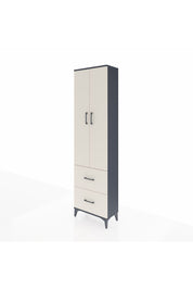 Arges Dolap 4 Raflı 2 Çekmeceli 2 Kapaklı 60x30x221 Antrasit-Aytaşı