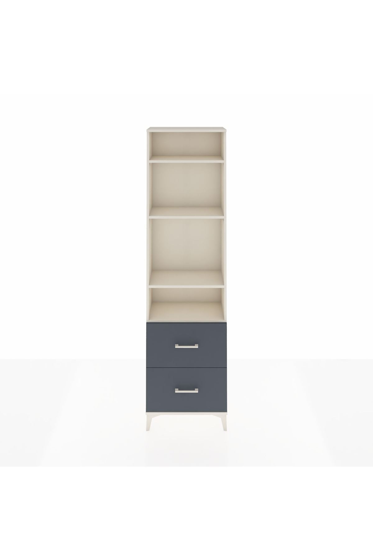 Arges Dolap 4 Raflı 2 Çekmeceli 60x30x221 Aytaşı-Antrasit