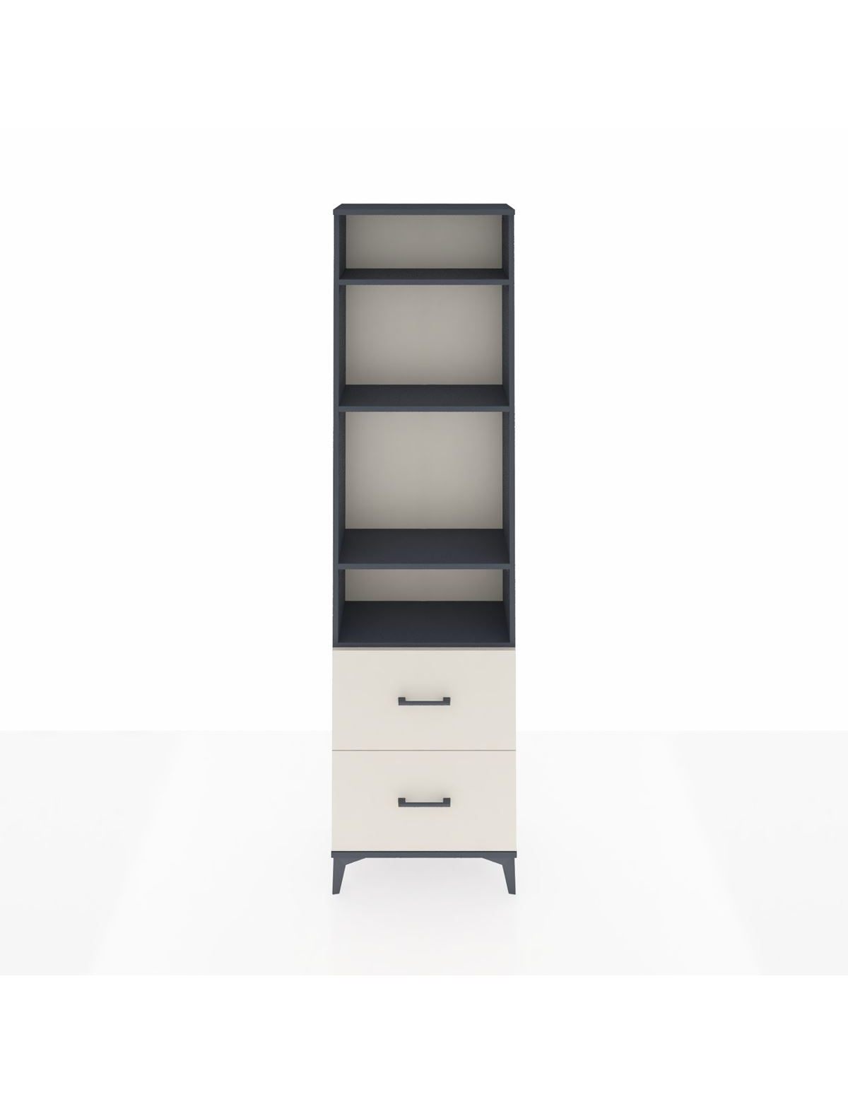 Arges Dolap 4 Raflı 2 Çekmeceli 60x30x221 Antrasit-Aytaşı