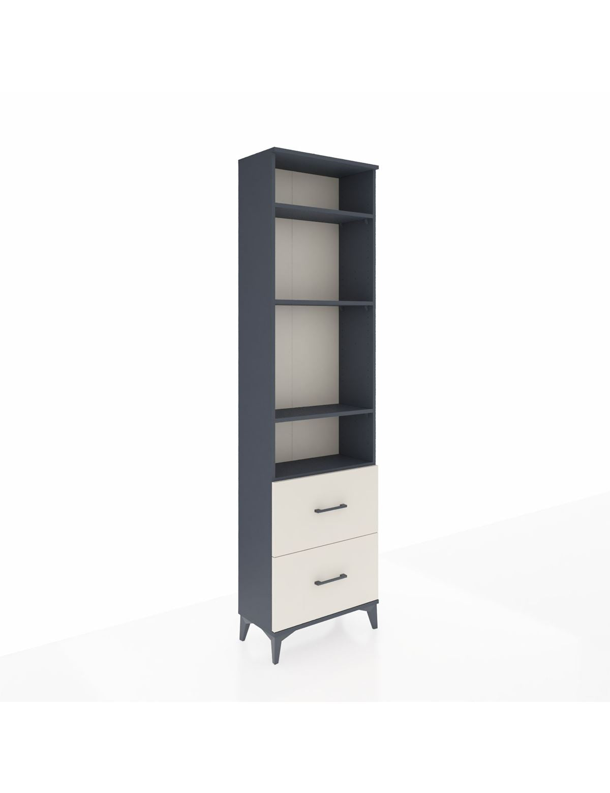 Arges Dolap 4 Raflı 2 Çekmeceli 60x30x221 Antrasit-Aytaşı