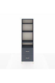 Arges Dolap 4 Raflı 2 Çekmeceli 60x30x221 Antrasit-Antrasit