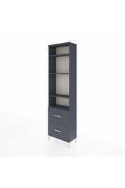 Arges Dolap 4 Raflı 2 Çekmeceli 60x30x221 Antrasit-Antrasit