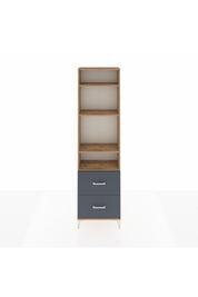 Arges Dolap 4 Raflı 2 Çekmeceli 60x30x221 Çam-Antrasit