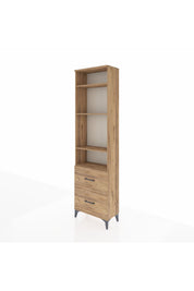 Arges Dolap 4 Raflı 2 Çekmeceli 60x30x221 Çam-Çam