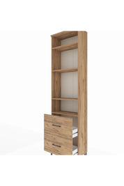 Arges Dolap 4 Raflı 2 Çekmeceli 60x30x221 Çam-Çam