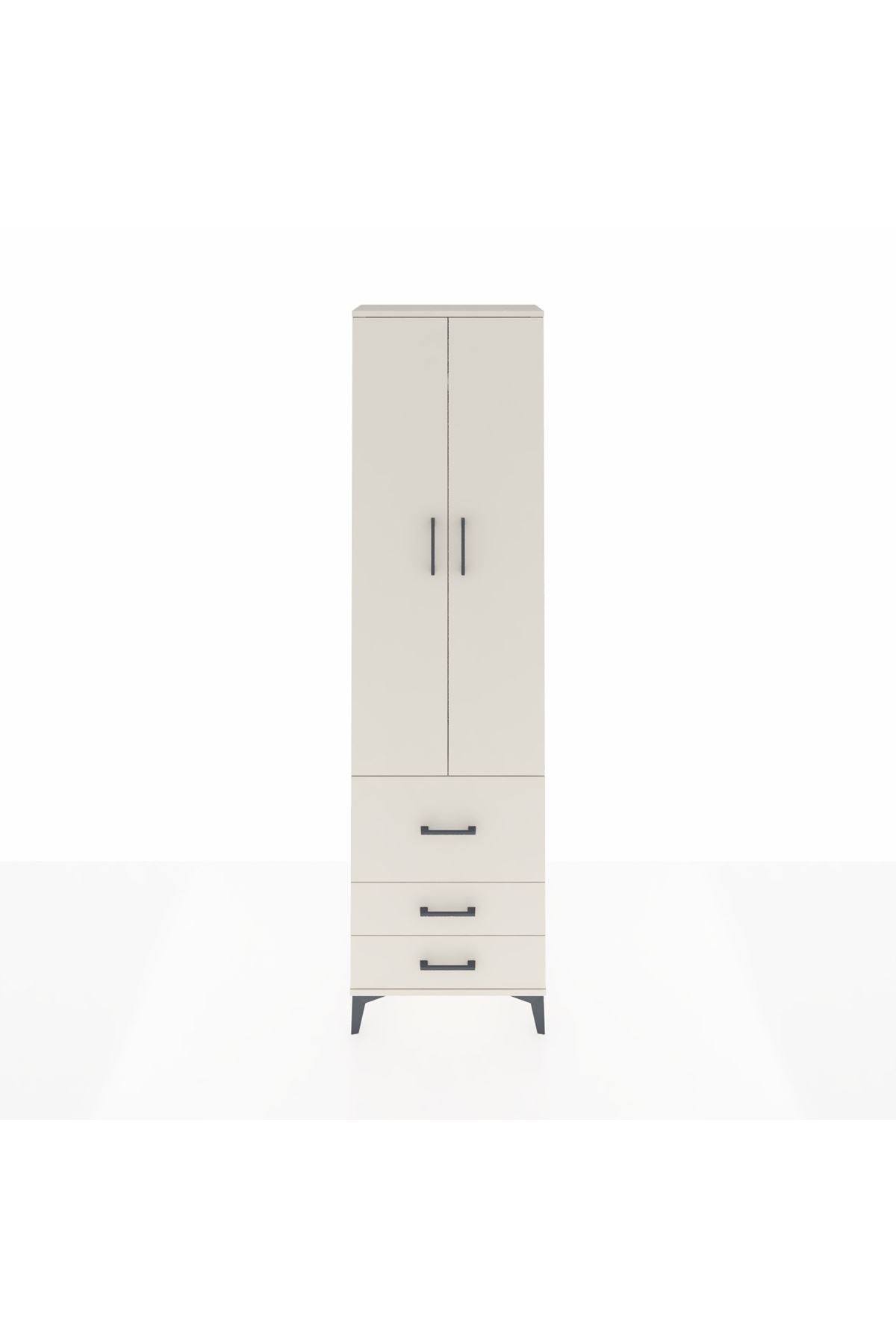 Arges Dolap 2 Raflı 3 Çekmeceli Tek Askılı 60x30x221 Aytaşı-Aytaşı