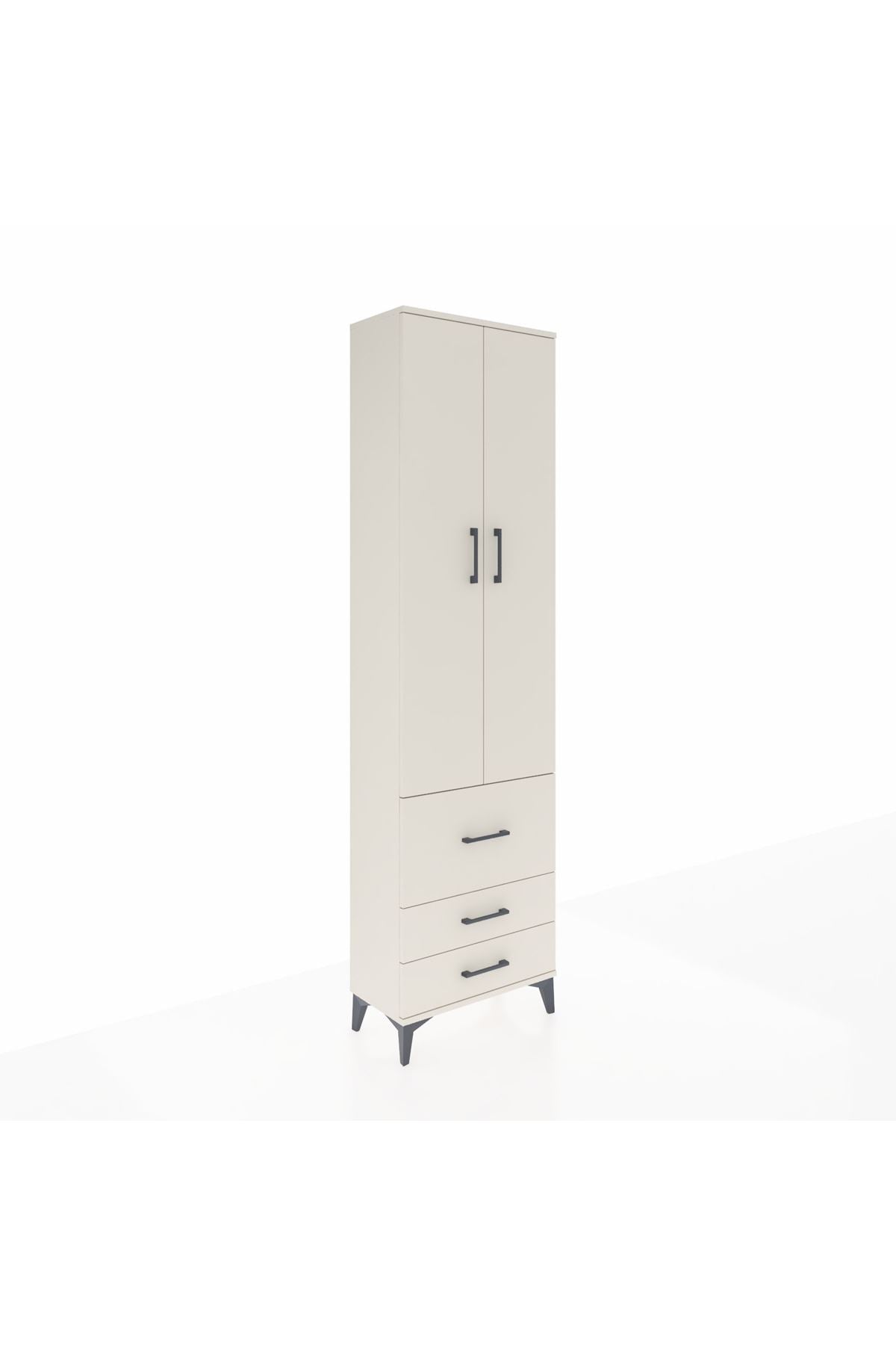 Arges Dolap 2 Raflı 3 Çekmeceli Tek Askılı 60x30x221 Aytaşı-Aytaşı