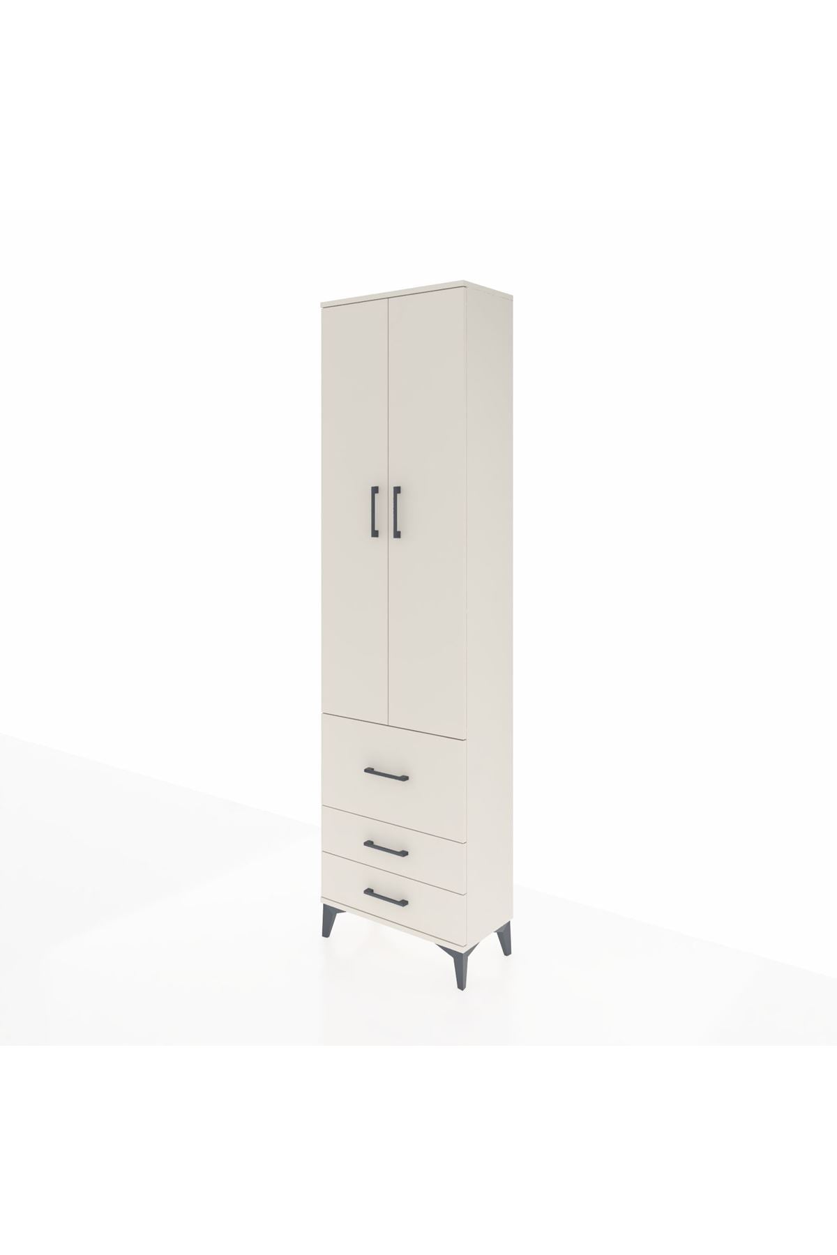 Arges Dolap 2 Raflı 3 Çekmeceli Tek Askılı 60x30x221 Aytaşı-Aytaşı