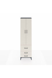 Arges Dolap 2 Raflı 3 Çekmeceli Tek Askılı 60x30x221 Antrasit-Aytaşı