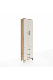 Arges Dolap 2 Raflı 3 Çekmeceli Tek Askılı 60x30x221 Çam-Aytaşı