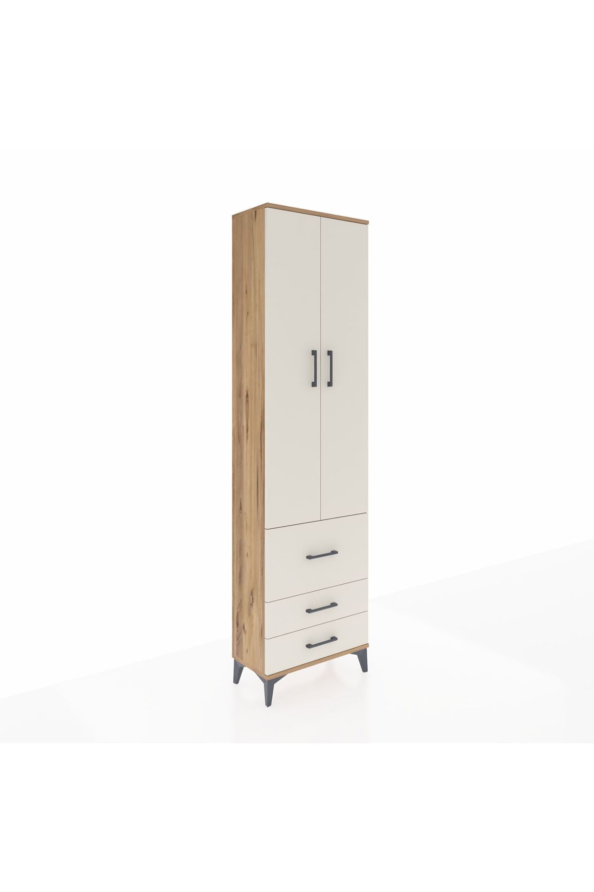 Arges Dolap 2 Raflı 3 Çekmeceli Tek Askılı 60x30x221 - S29M037V7A