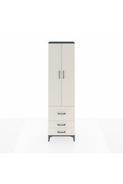 Arges Dolap 4 Raflı 3 Çekmeceli 2 Kapaklı 60x30x221 Antrasit-Aytaşı