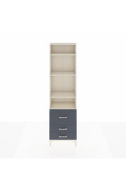 Arges Dolap 4 Raflı 3 Çekmeceli 60x30x221 Aytaşı-Antrasit