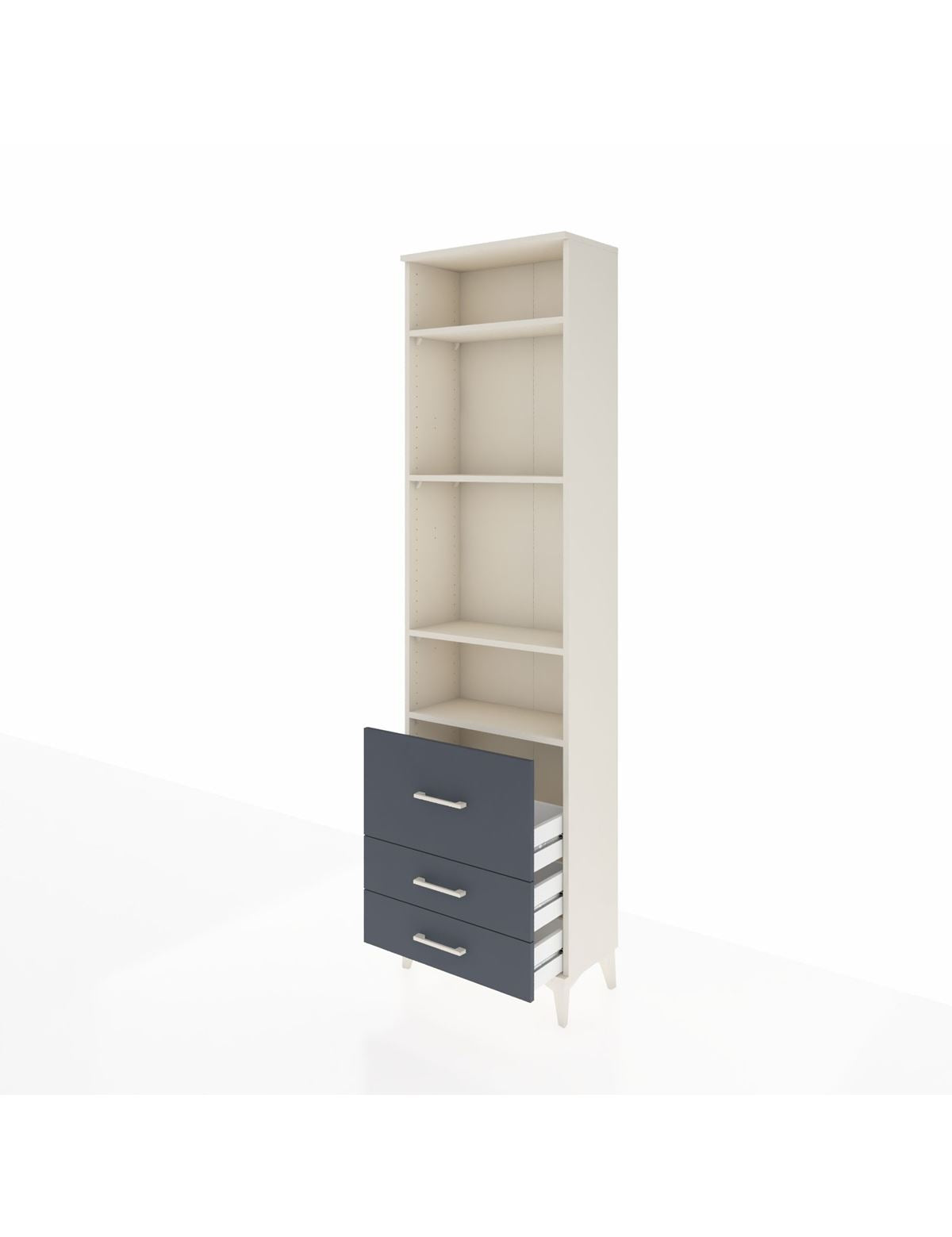 Arges Dolap 4 Raflı 3 Çekmeceli 60x30x221 - S29M039V2A