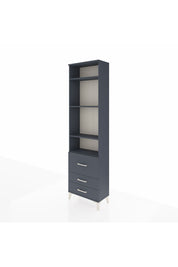 Arges Dolap 4 Raflı 3 Çekmeceli 60x30x221 Antrasit-Antrasit