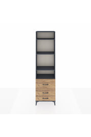 Arges Dolap 4 Raflı 3 Çekmeceli 60x30x221 Antrasit-Çam