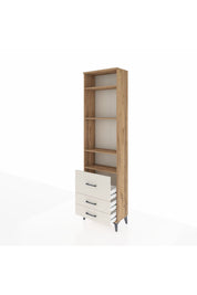 Arges Dolap 4 Raflı 3 Çekmeceli 60x30x221 Çam-Aytaşı