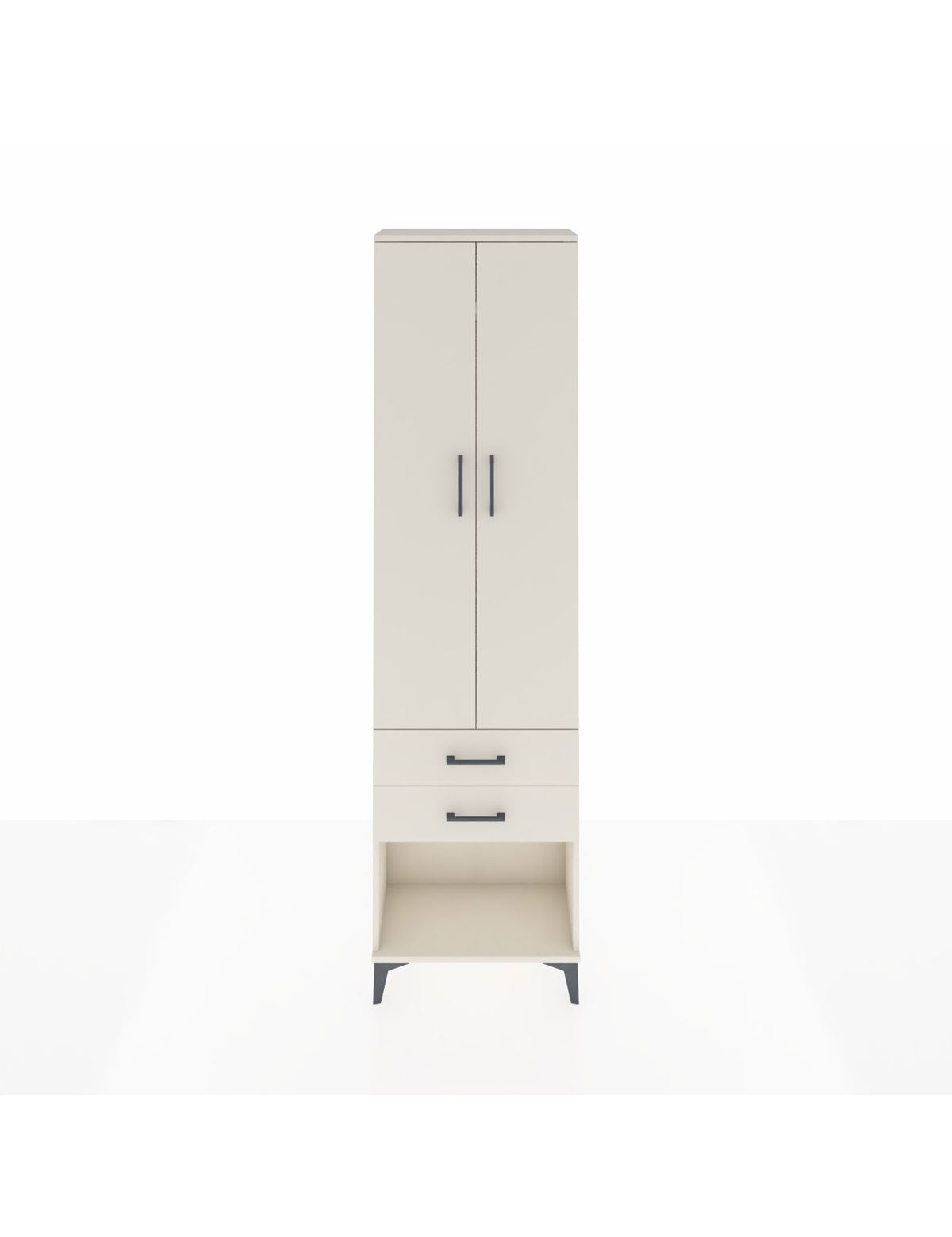 Arges Dolap 2 Raflı 2 Çekmeceli Tek Askılı 60x30x221 Aytaşı-Aytaşı