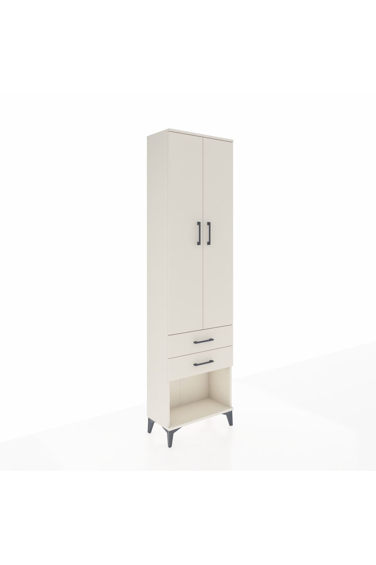 Arges Dolap 2 Raflı 2 Çekmeceli Tek Askılı 60x30x221 Aytaşı-Aytaşı