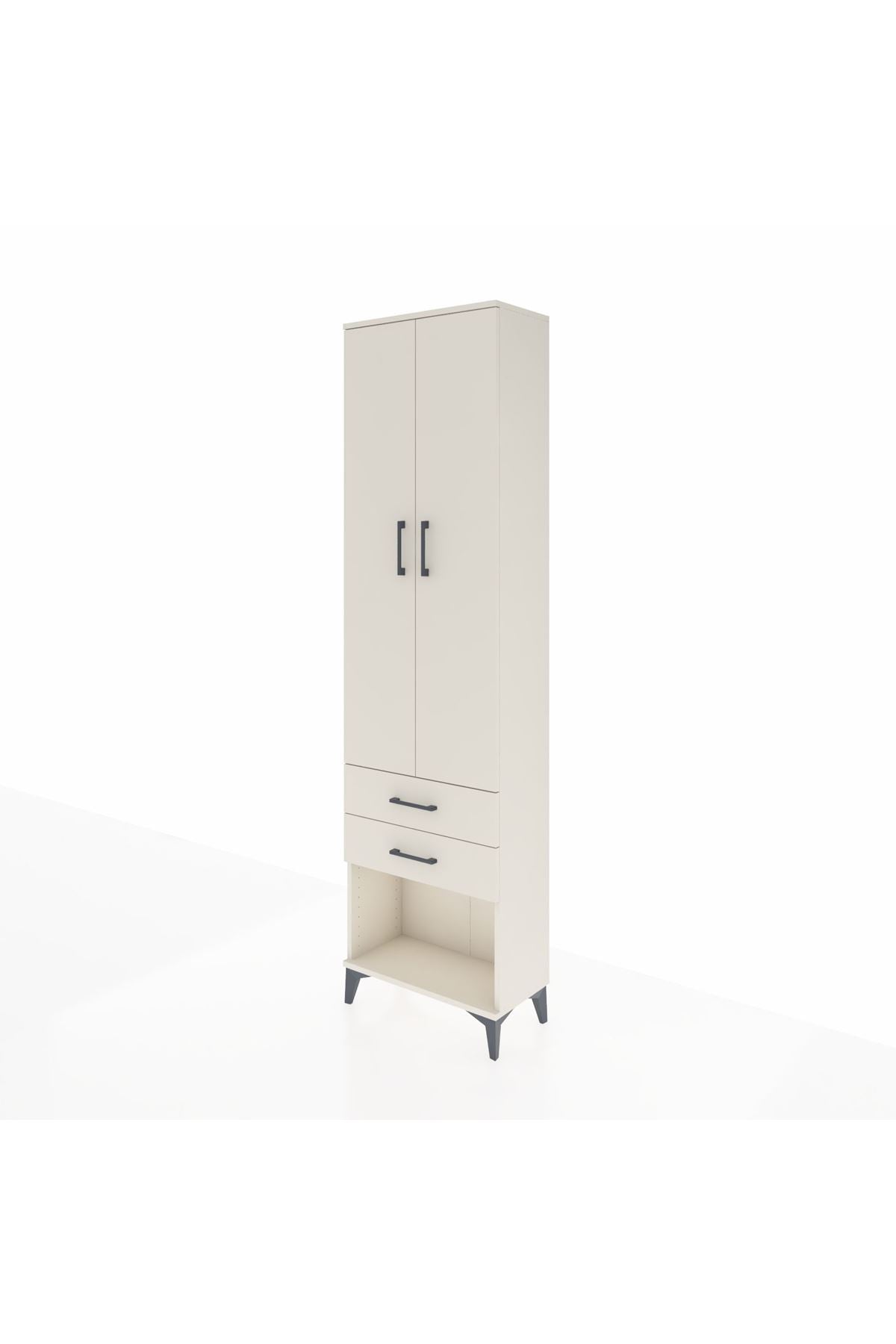 Arges Dolap 2 Raflı 2 Çekmeceli Tek Askılı 60x30x221 Aytaşı-Aytaşı