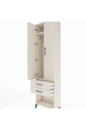 Arges Dolap 2 Raflı 2 Çekmeceli Tek Askılı 60x30x221 Aytaşı-Aytaşı