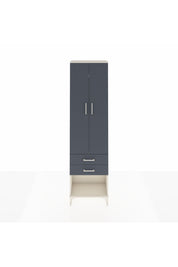 Arges Dolap 2 Raflı 2 Çekmeceli Tek Askılı 60x30x221 Aytaşı-Antrasit