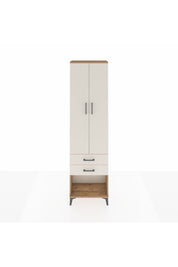 Arges Dolap 2 Raflı 2 Çekmeceli Tek Askılı 60x30x221 Çam-Aytaşı